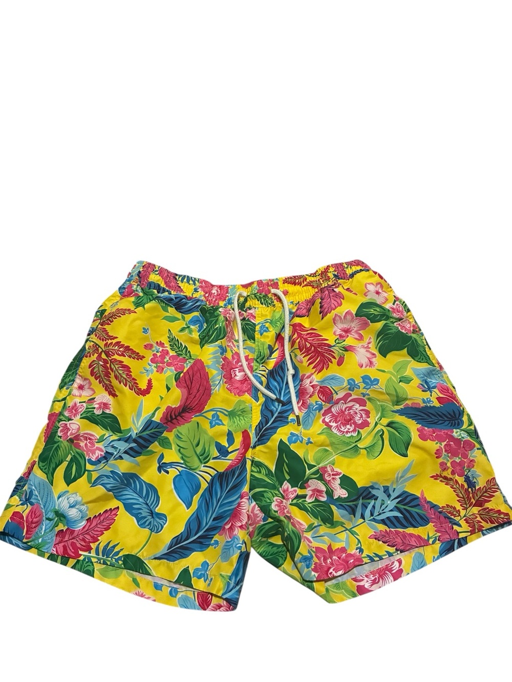 Polo by Ralph Lauren Yellow Tropical Floral Swim Trunks